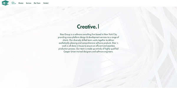 Etza Group Website, 2015